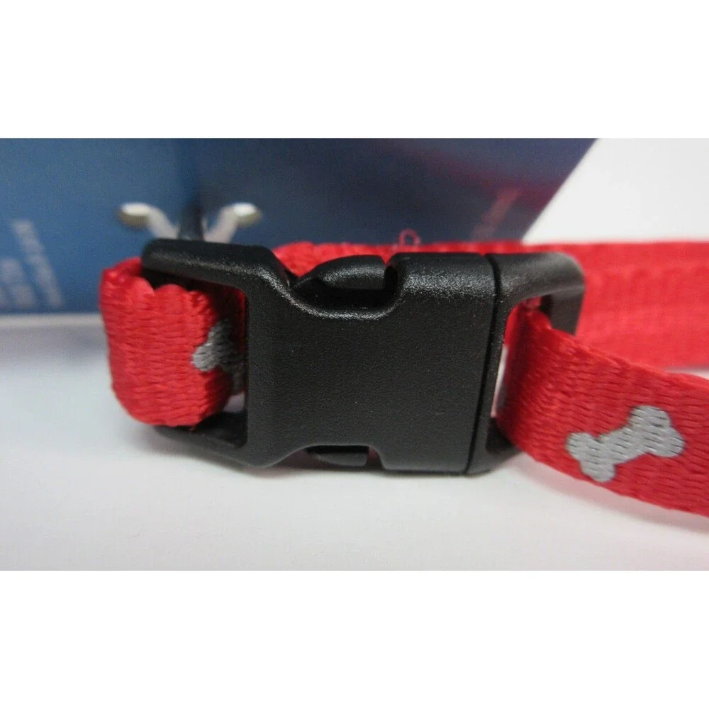 Vibrant Life Dog Collar Small Red Reflective Adjustable Polyester 8